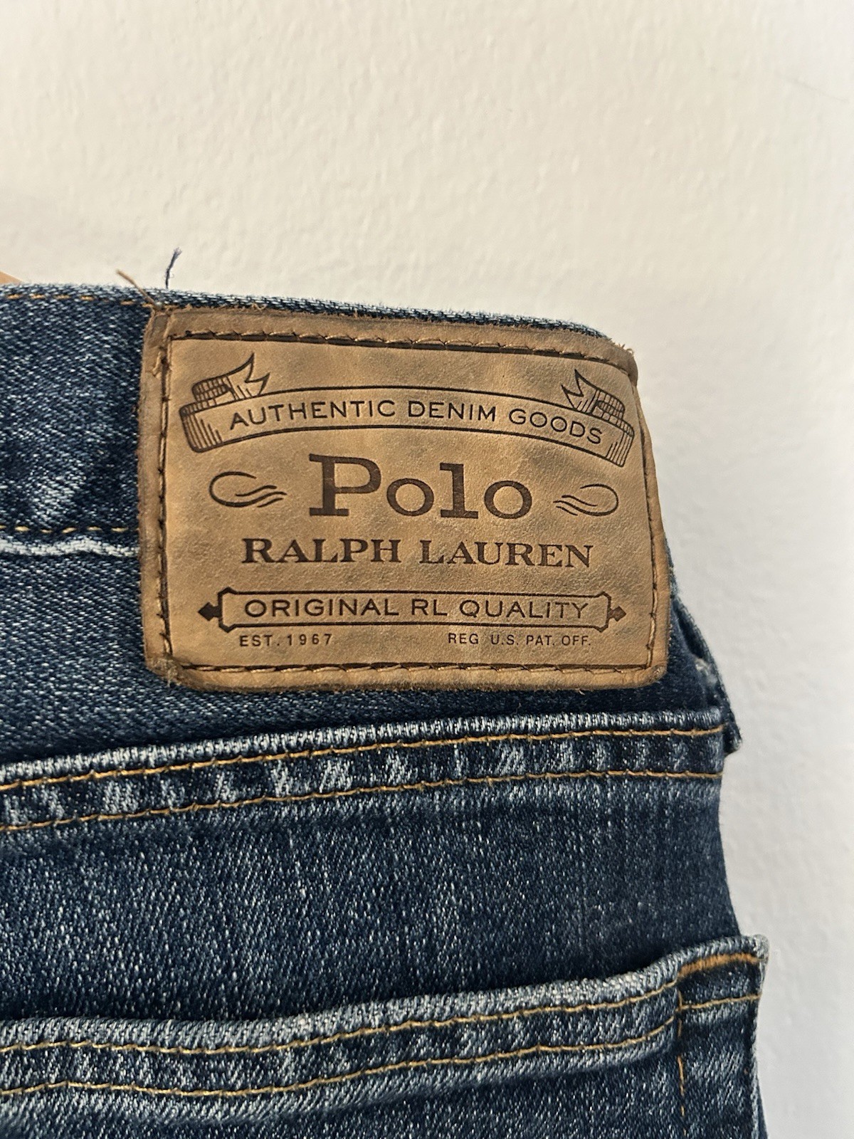 Polo Ralph Lauren Men’s Varick Slim Straight Blue Medium Wash Denim Jeans 32