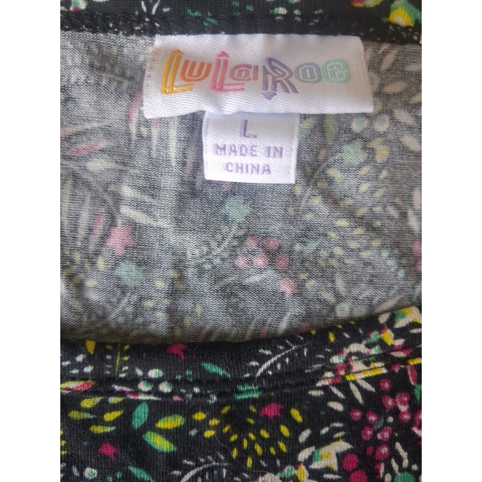 LuLaRoe Julia Dress Multicolor Short Sleeve Form Fitting Midi Womens Size L