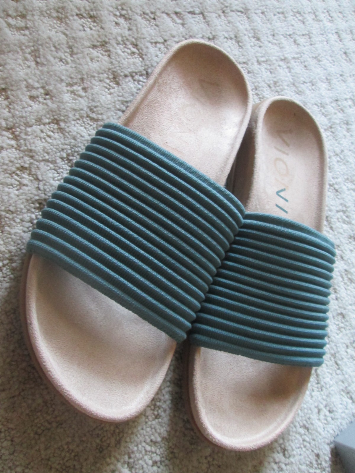VIONIC Evie Knit Slide Sandal Green Women’s Sz 10 ~~EXCELLENT~~