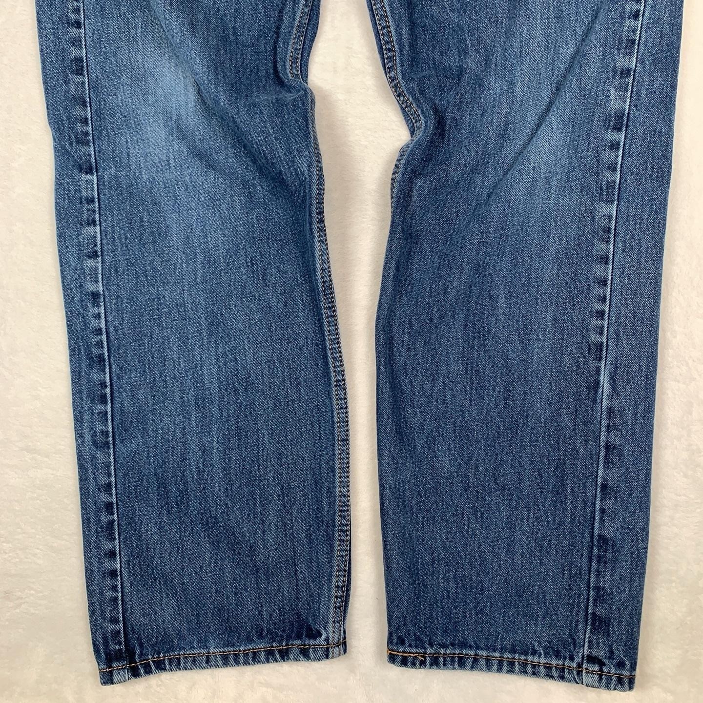 Levis 505 Regular Jeans Mens 36×29 Blue Medium Wash Straight Denim Cotton