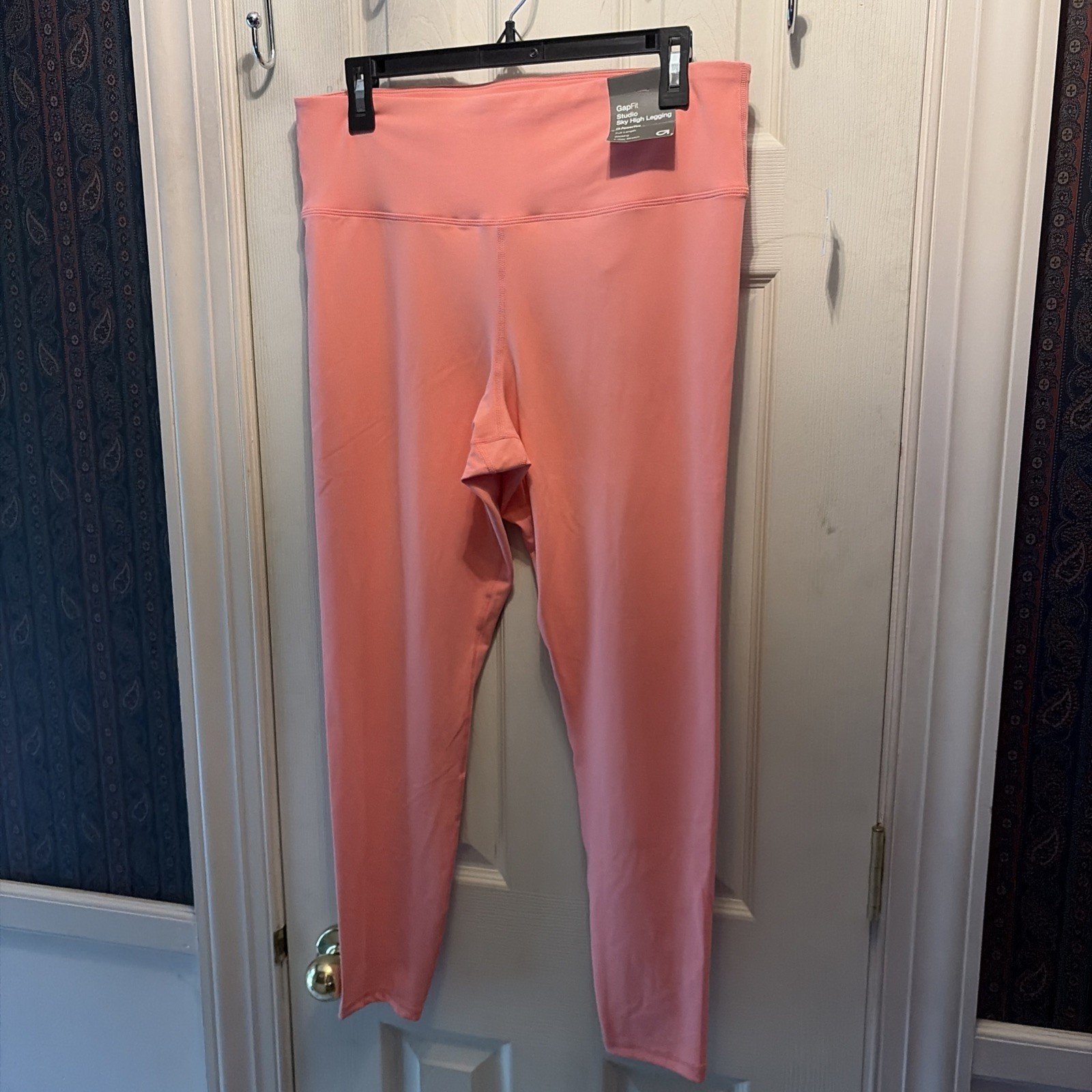 Gap GapFit Studio Sky High Legging, Bright Guava, Size Large NWT