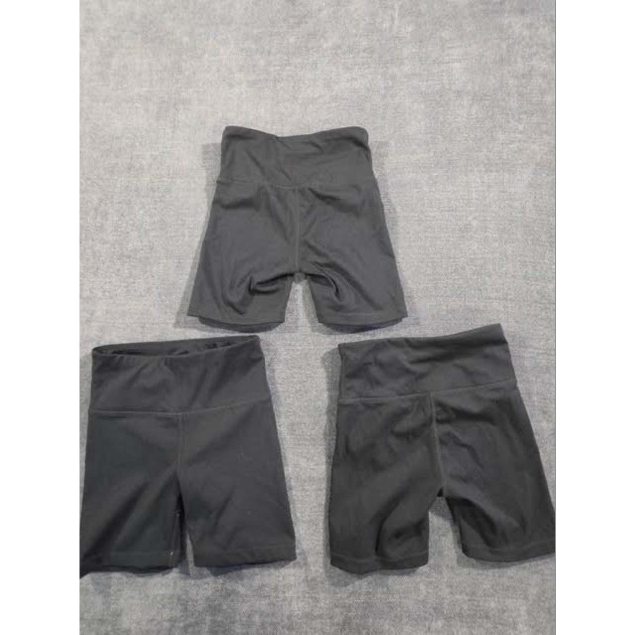 Lot of 3 Tuff Athletics Girls Black Biker Shorts XS 5/6 Activewear Spandex Yoga