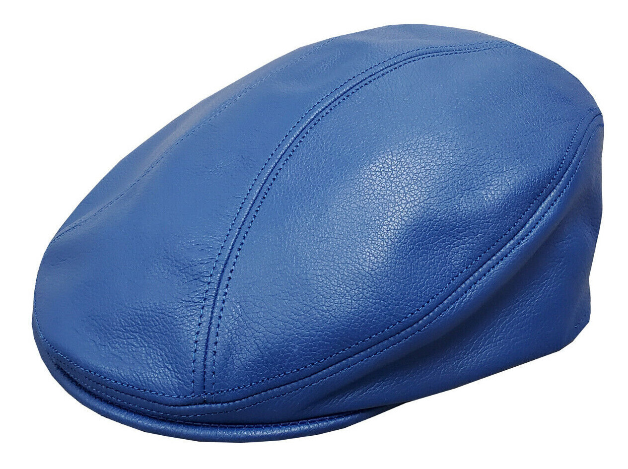Emstate Genuine Leather Ascot Ivy Flat Cap Made in USA Assorted Colors