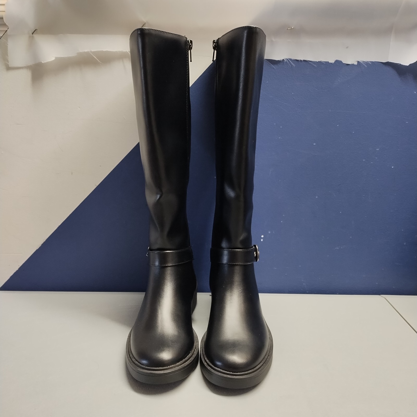 LC Lauren Conrad Marolyn Tall Boots Womens Size 5.5 Black Memory Foam Side Zip