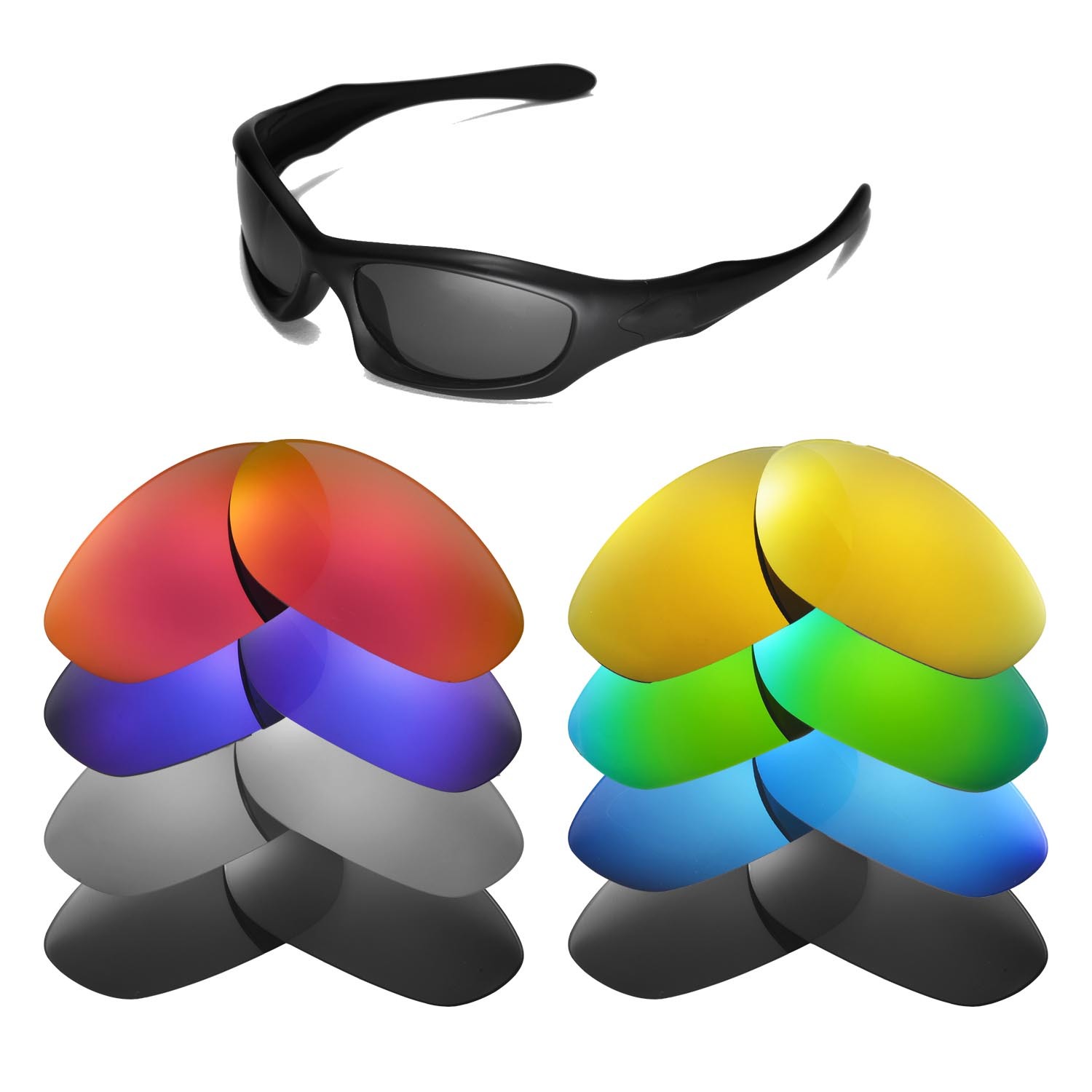 Walleva Replacement Lenses for Oakley Monster Dog Sunglasses – Multiple Options