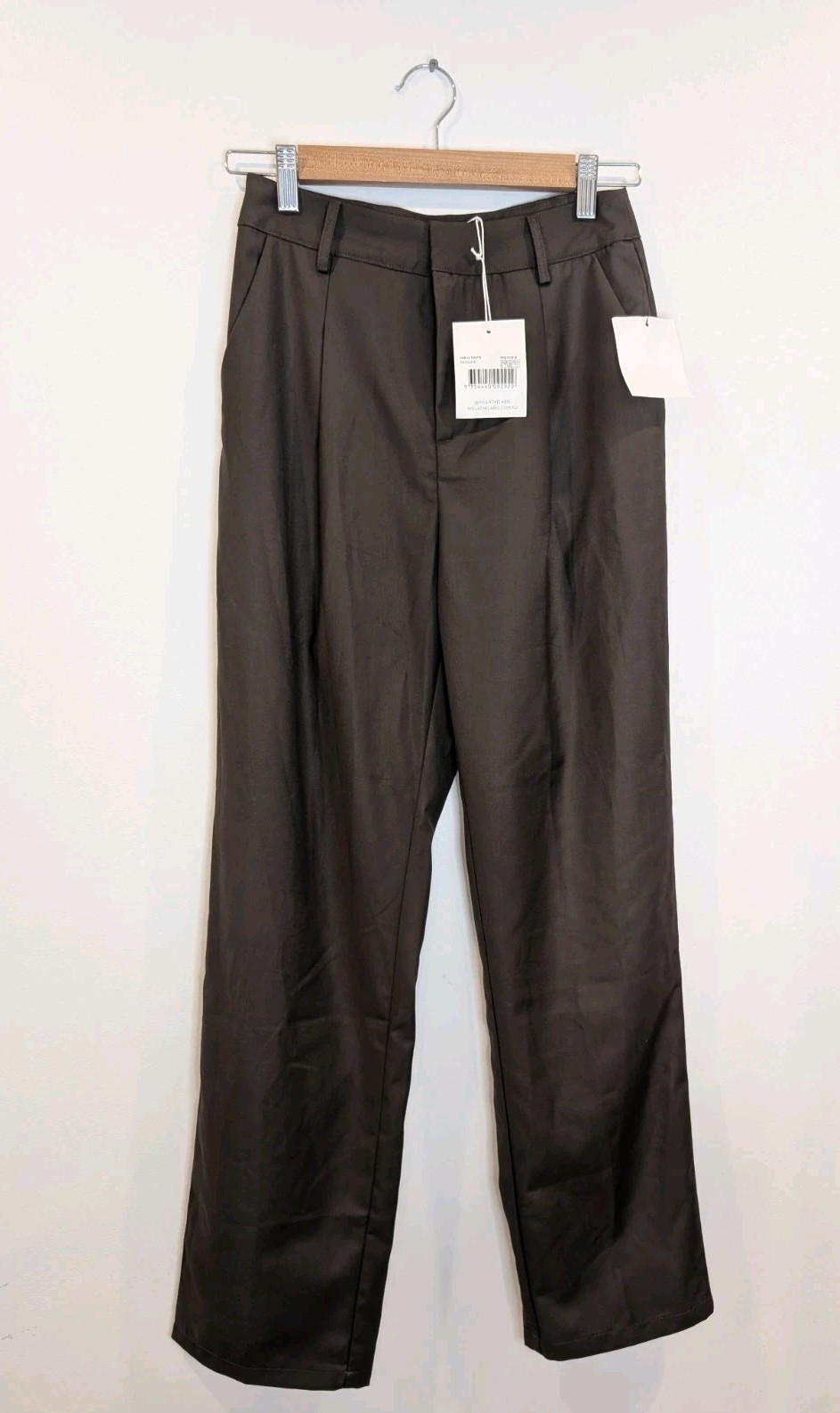 Willa The Label Pants Freya Chocolate Brown Womens Size AU 6 New Tags RRP $99.95