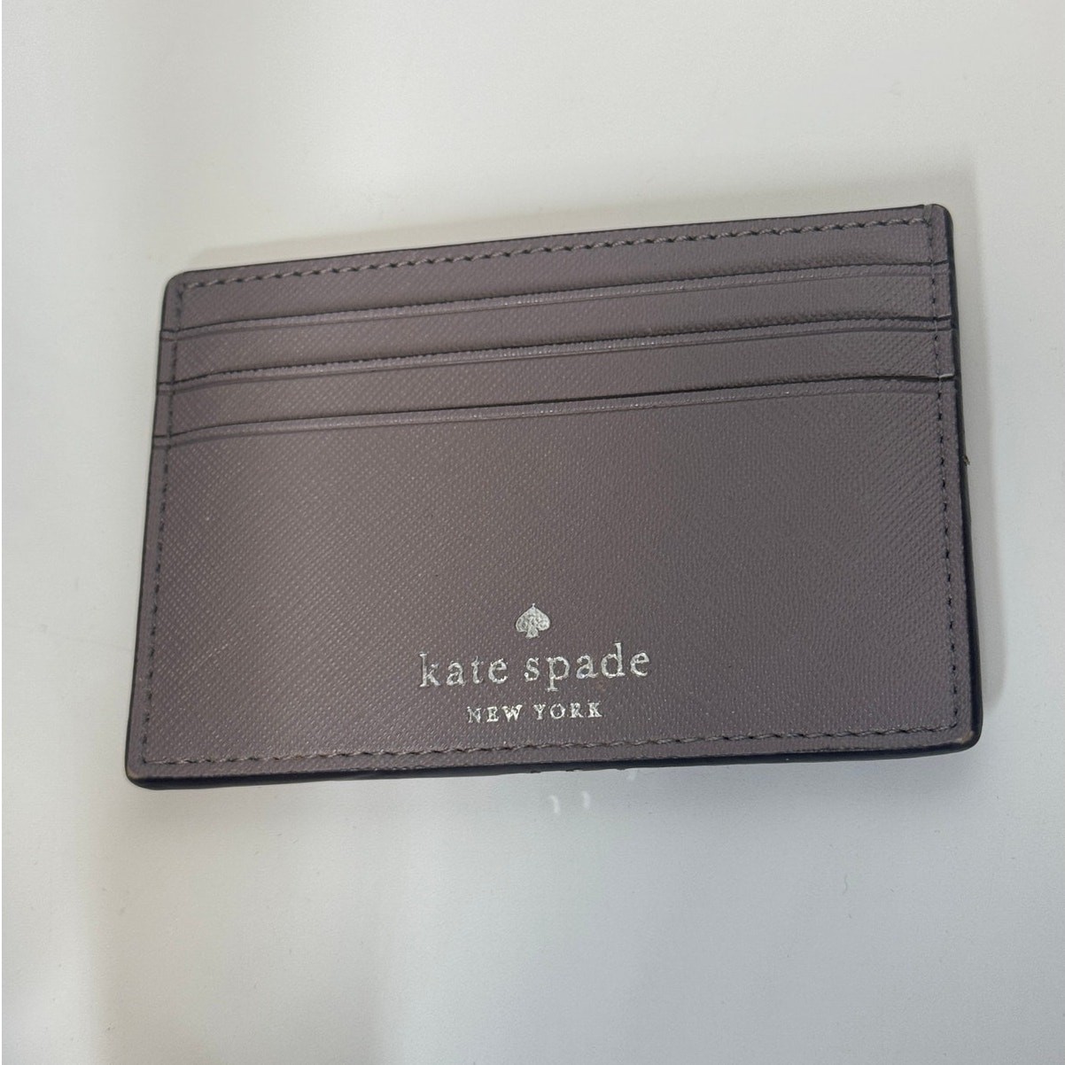 Kate Spade Greta Court Graham cityscape Glitter Card Holder Wallet DAMAGE