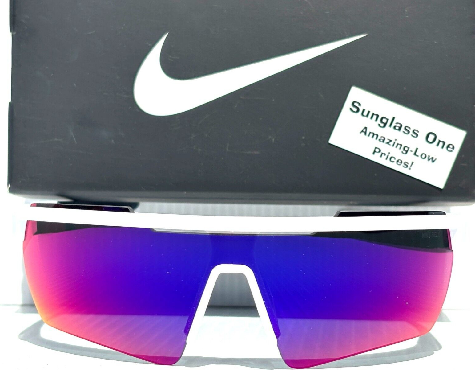 Nike WINDSHIELD ELITE 20 White Navy Frame Field Tint Sunglass CW1167 103