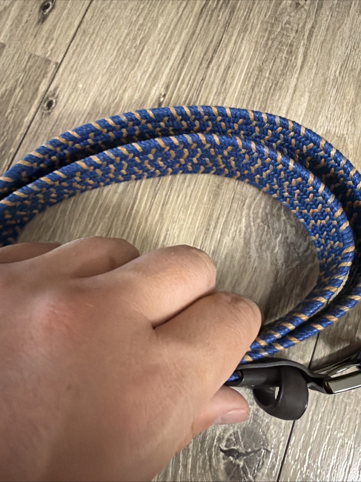 Original Penguin Elastic Fabric Woven Stretch belt Size M34-36 Blue/yellow