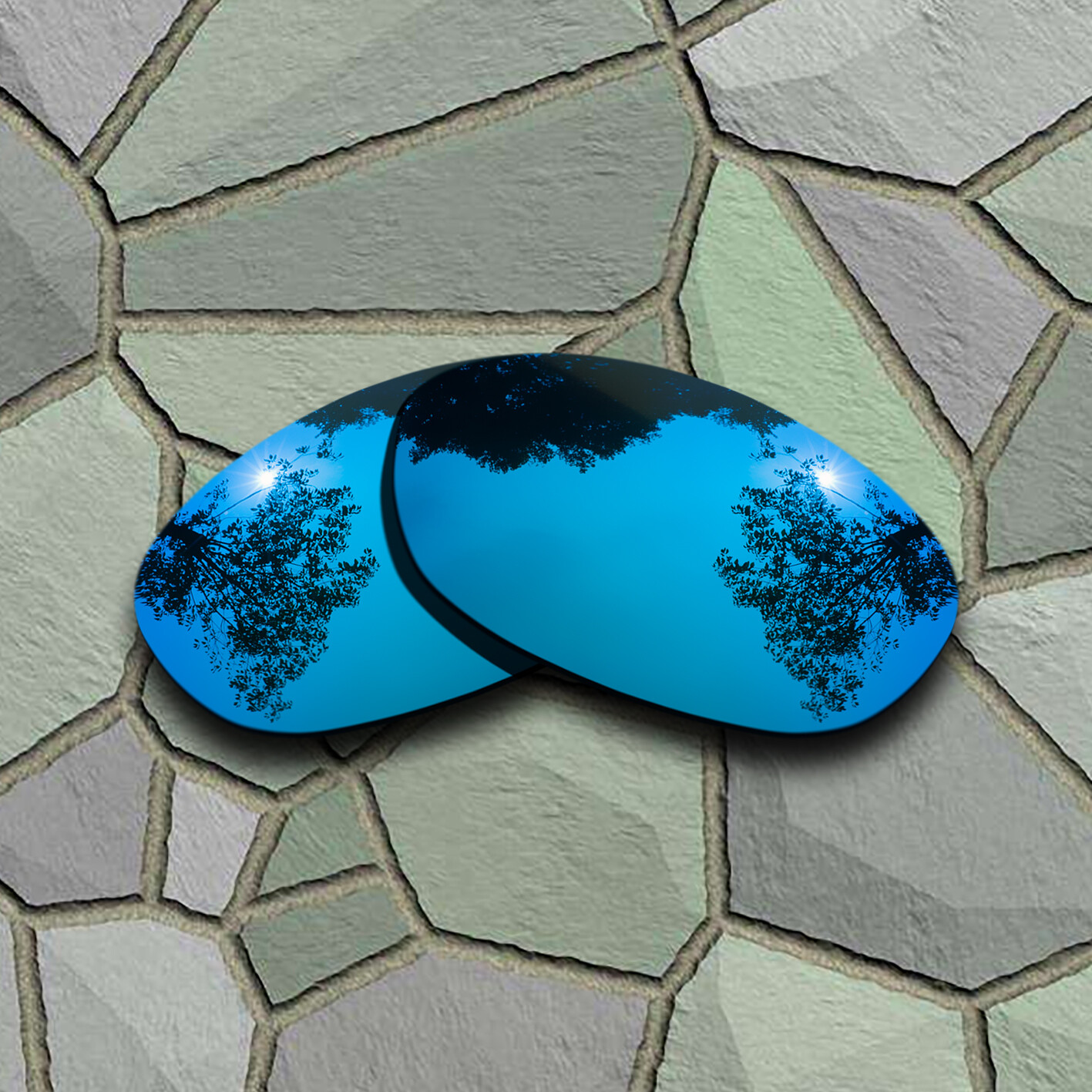 Sky Blue Polarized&Anti-Scratch Lenses Replacement For-Costa Del Mar Brine