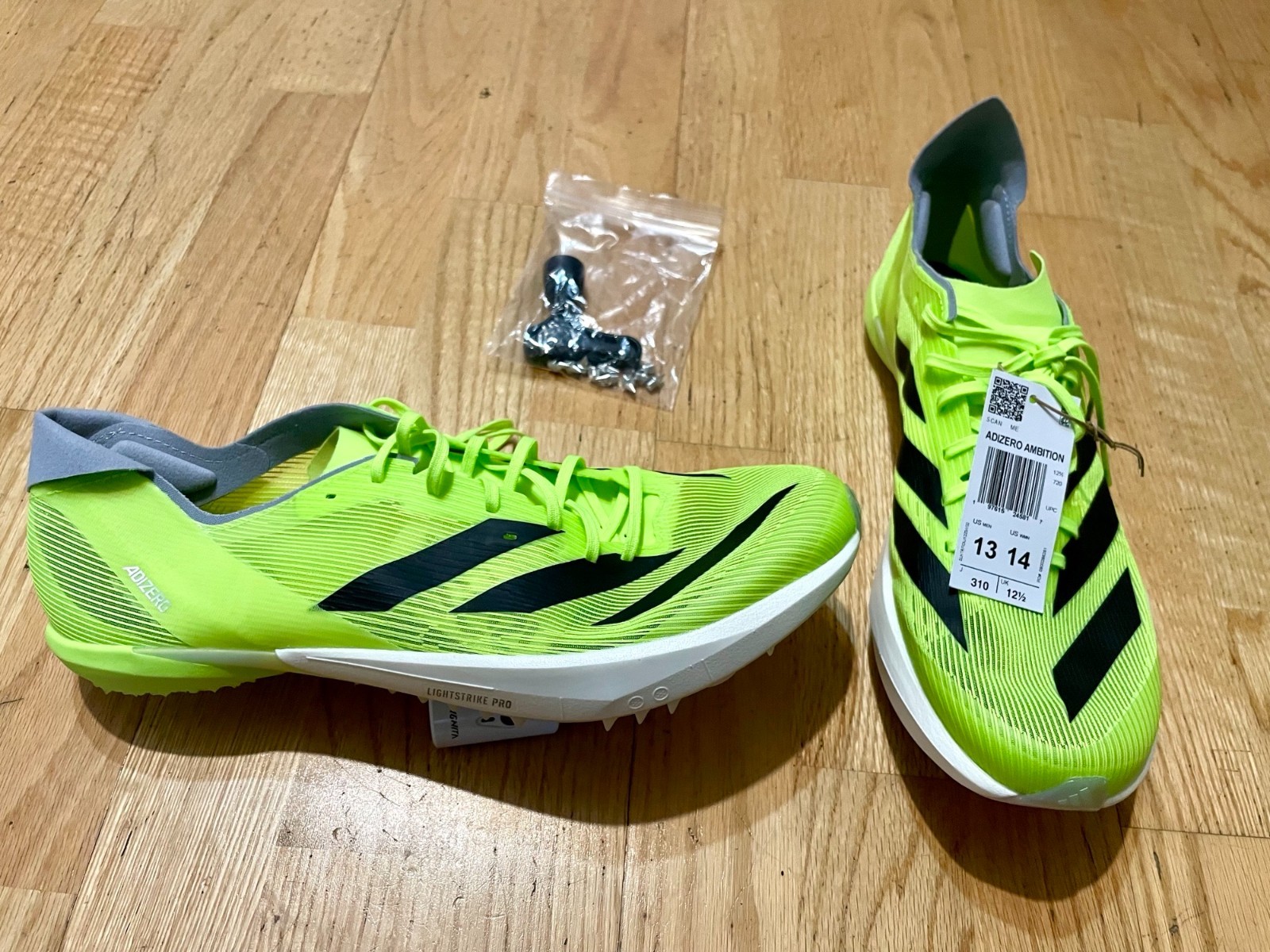 New Adidas Adizero Ambition Lucid Lemon Black Spikes Men’s Size 13 NWT. IH5798