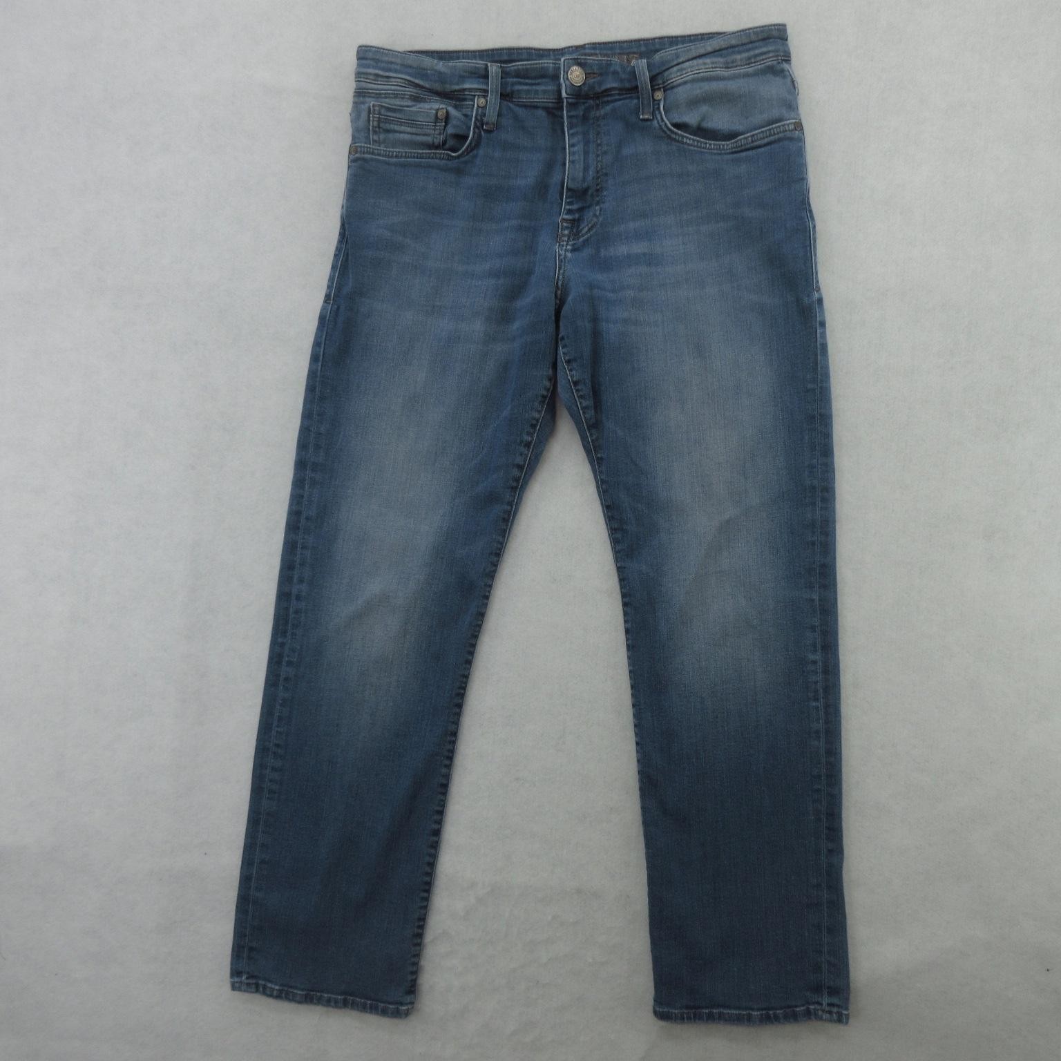 Mavi Jeans Mens 33×30 Blue Medium Wash Slim Straight Stretch Denim Pants Casual