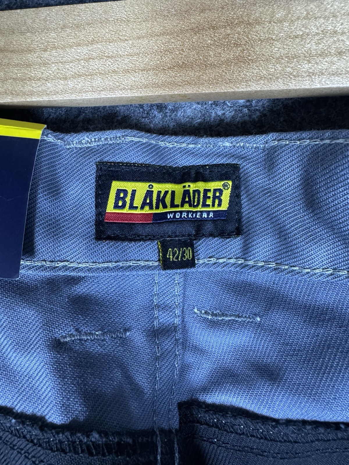 Blaklader Men Cotton Durable Work Pants with Cordura Reinforced Pockets 42×30