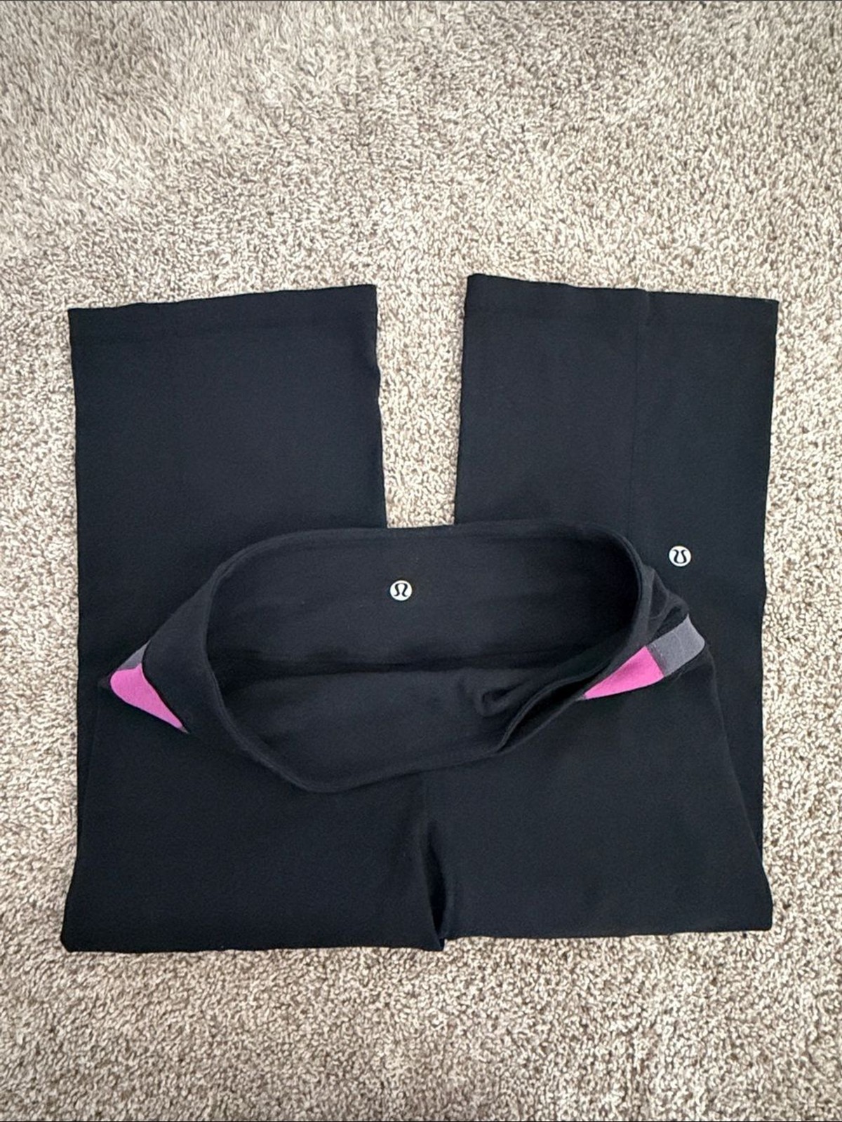 VTG Y2K Lululemon Reversible Wide Leg Black Crop Capri Yoga Pants – Size 6