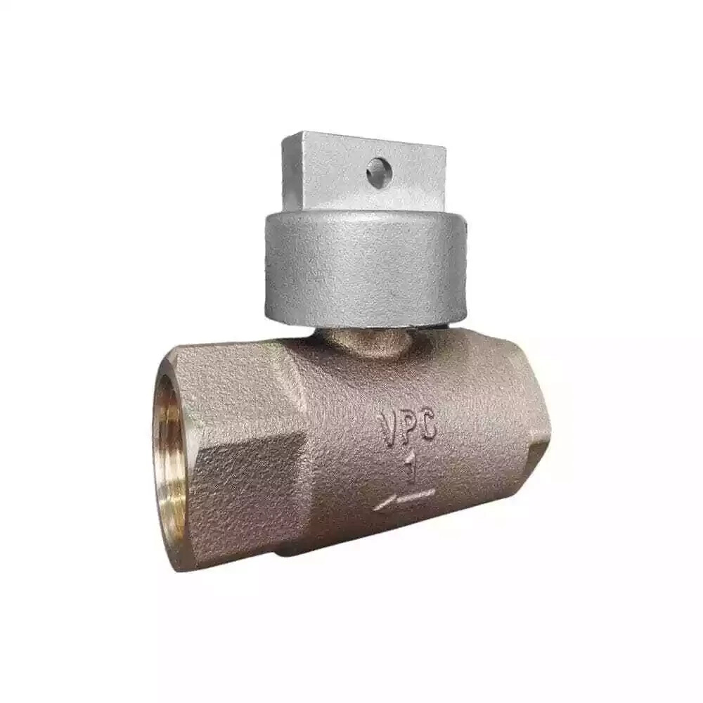 VPC 1 in. Bronze FNPT In-Line Irrigation Ball Valve with Automatic Drain