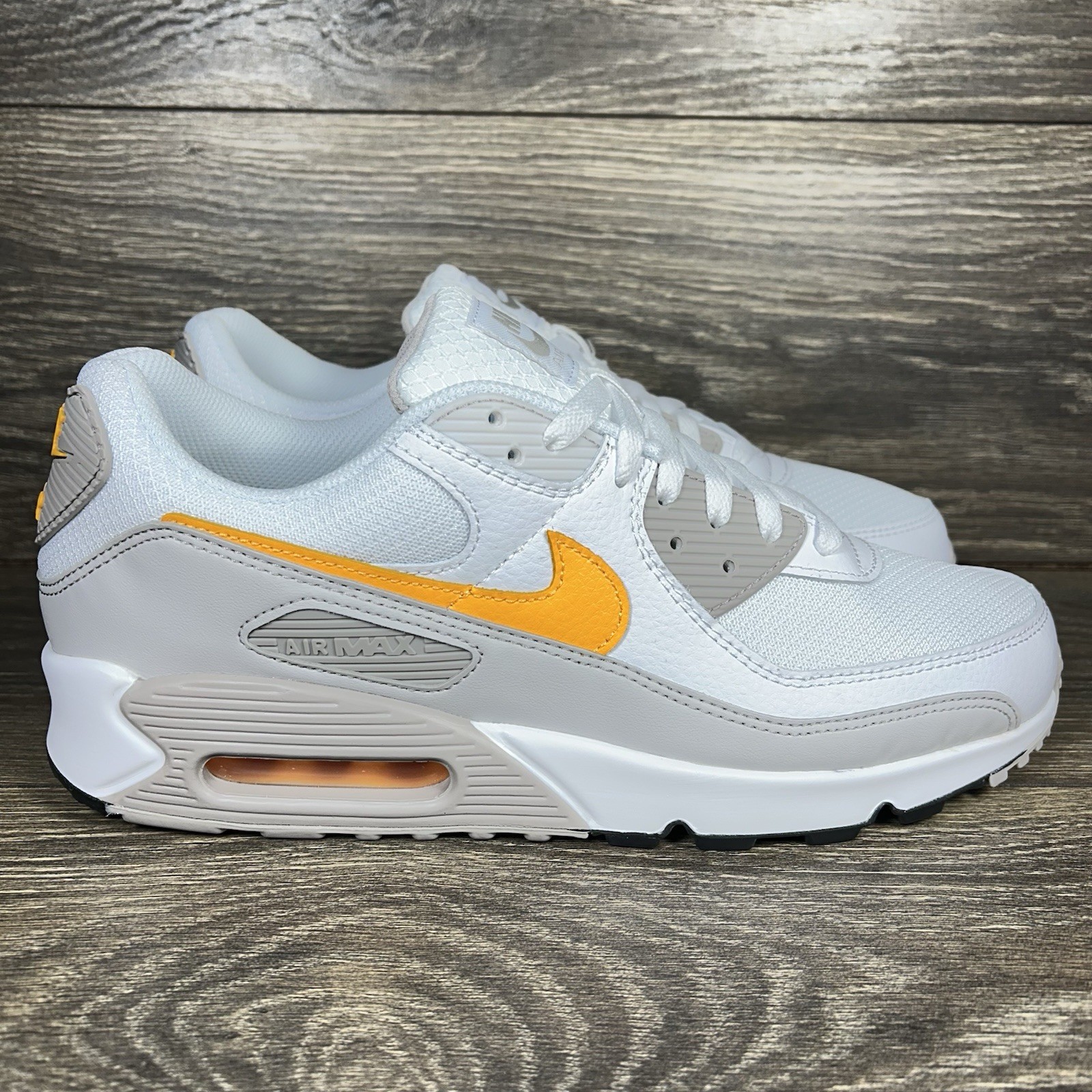 Nike Men’s Air Max 90 Laser Orange White Athletic Casual Shoes Sneakers Trainers