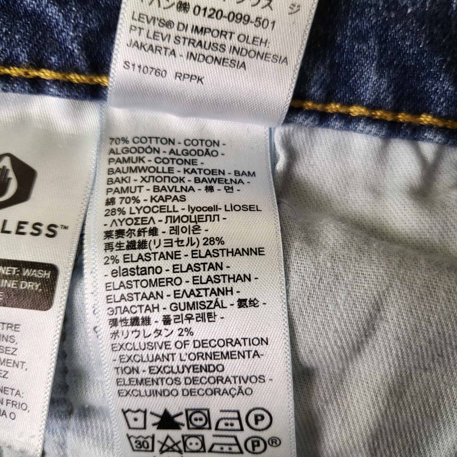 Levi’s 514 Straight Fit Jeans Mens 36×30 Blue Excellent Stretch Denim 00514-1702