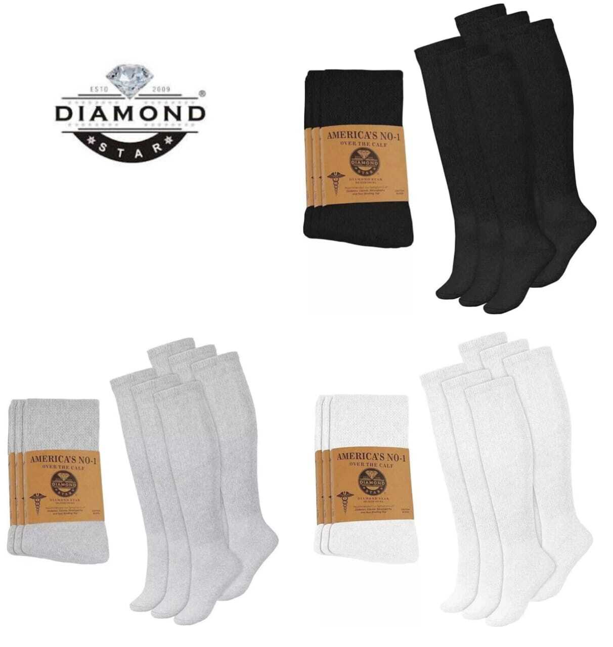 Wholesale Bulk Lots Men’s Diabetic Over The Calf Socks Knee High 10-13 13-16