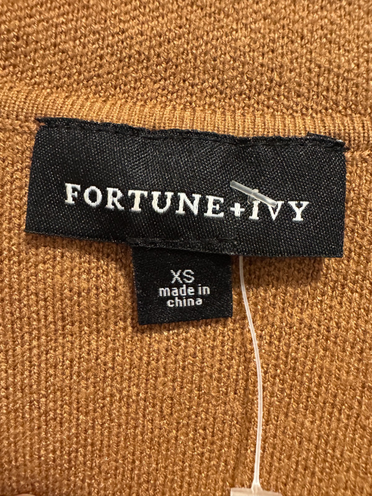 STYLISH! Fortune + Ivy SMALL Brown Poly/Rayon Cardigan