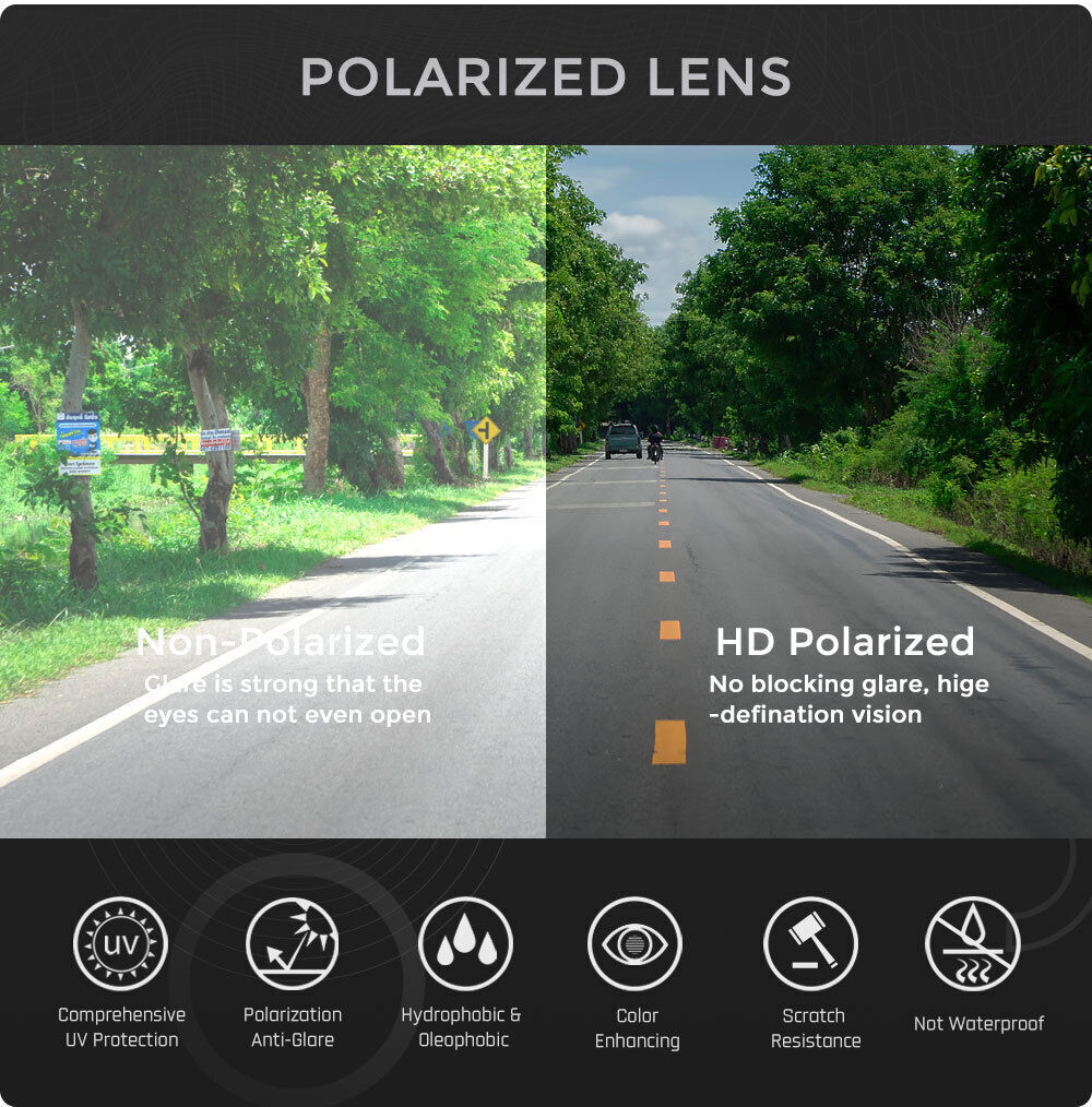 KDEAM Polarized Sunglasses Men Women Cycling Fishing Driving Sports Shades US
