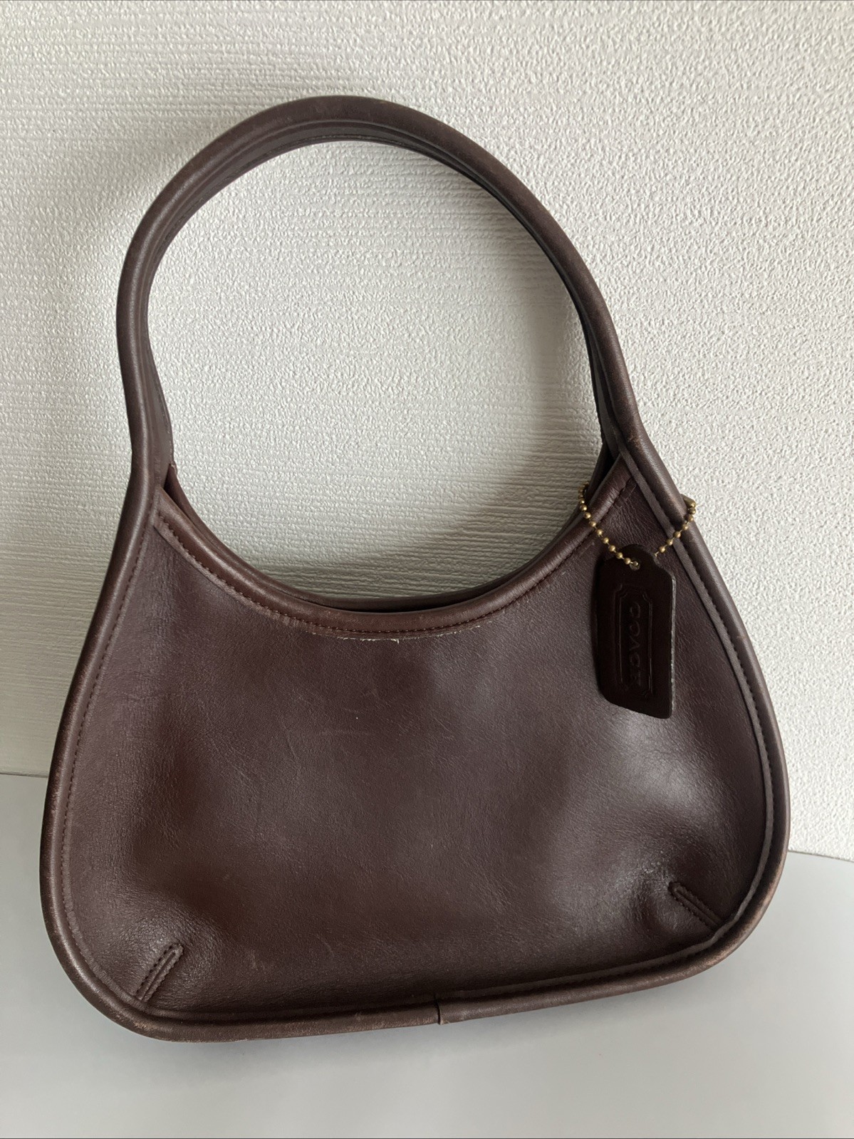 Vintage COACH Mini Ergo Crescent Shoulder Bag 9027 Burgundy Leather