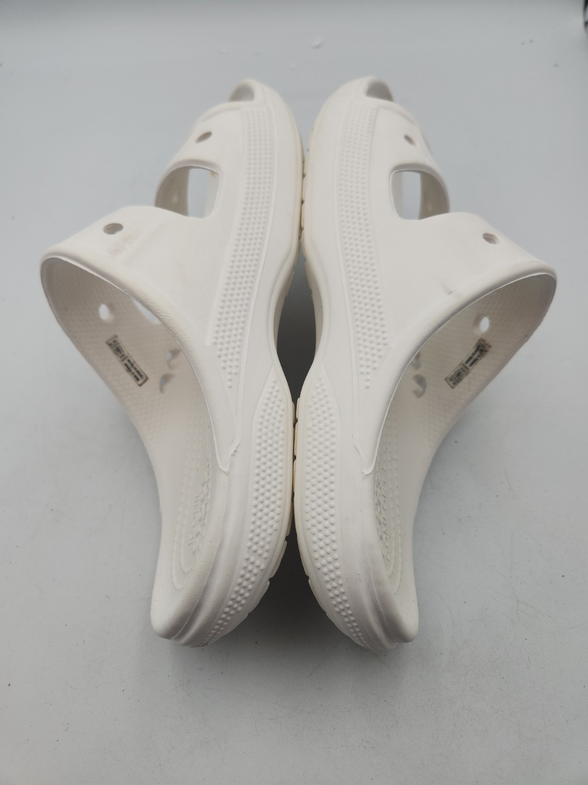 Crocs Baya Two-Strap Slide Sandals White 207627-100 Womens Size 8 Mens Size 6
