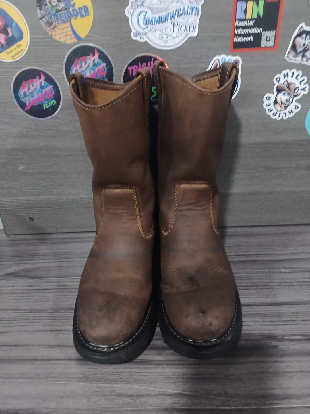Wolverine Wellington W04727 Men’s Brown Leather Work Western Boots – Size 7M