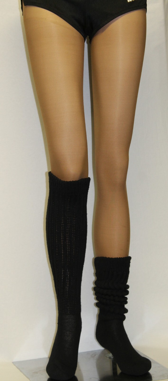 SLOUCH KNEE SOCKS Hooters Uniform Run Hike Walk Yoga Lg Warm Soccer Gym Made USA