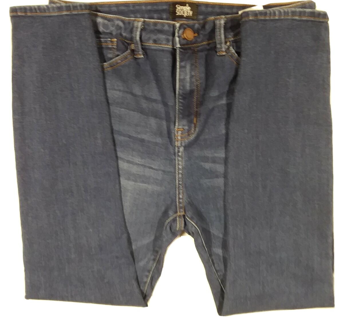Simple Society Womens Blue Skinny Ankle Jeans Size 11/30 approx 30 x 26