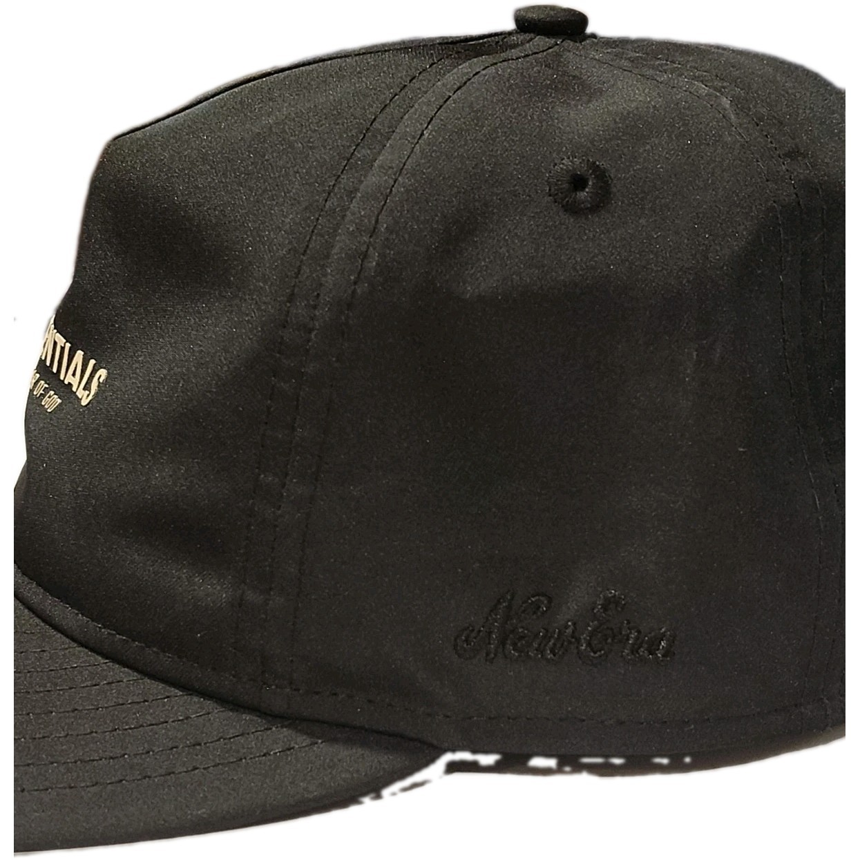 New Era x Fear Of God Essentials FOG 9Fifty Nylon Strapback Hat Cap Black