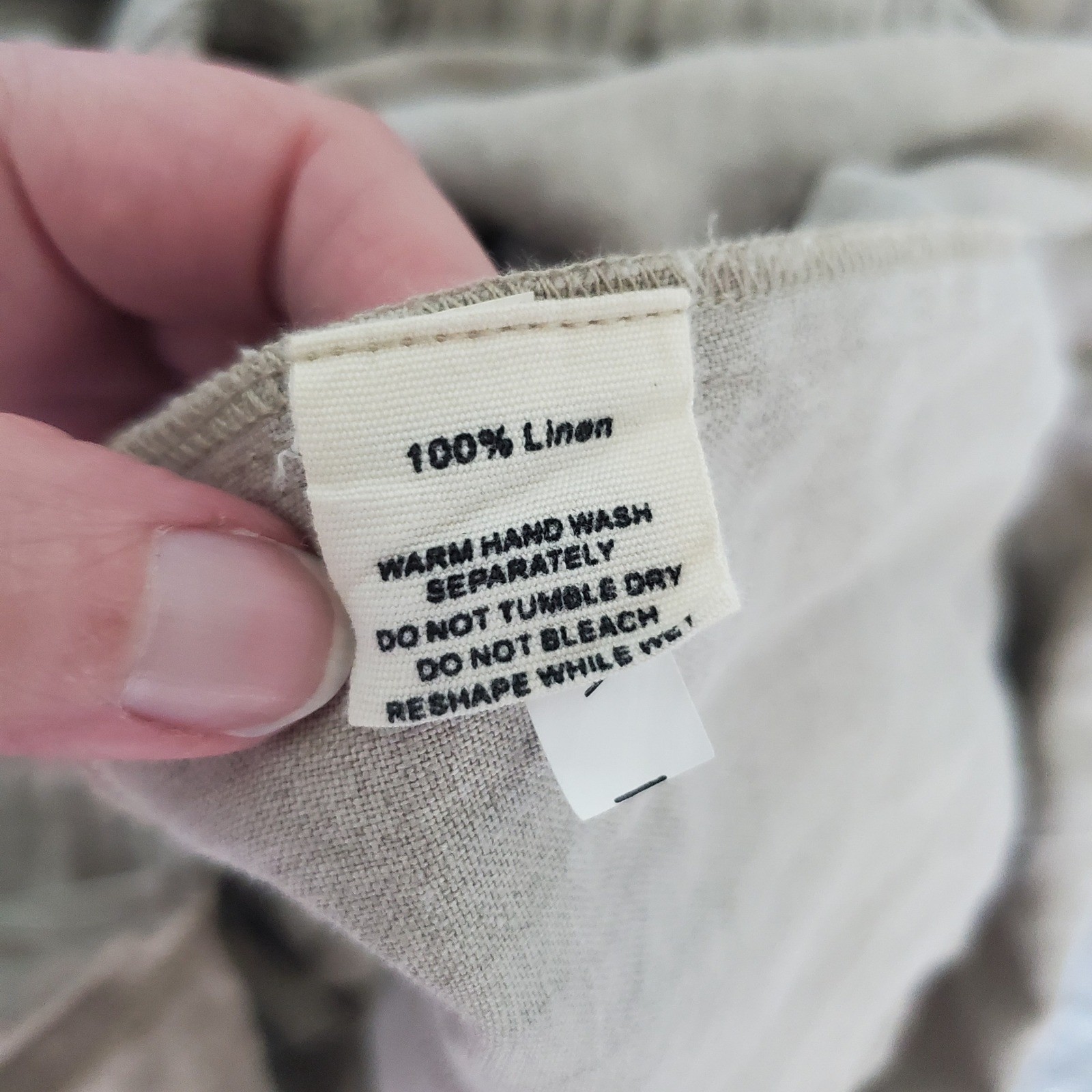 Cloth & Hide Beige 100% Linen Tie Back Cutout Wide Leg Jumpsuit Womens Size 8