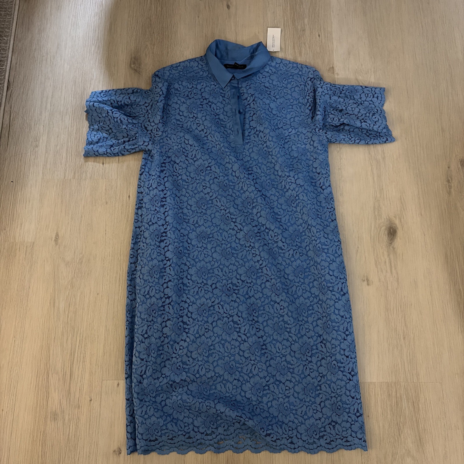 Banana Republic Blue Collared Dress Size Medium Brand New With Tags