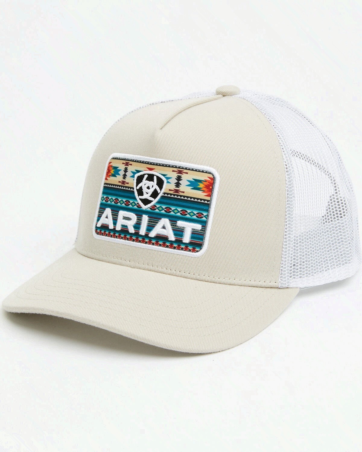Ariat Men’s Southwestern Logo Ball Cap Color: White