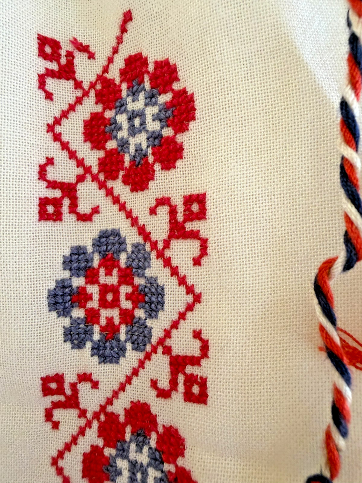 Vintage Hungarian Folk Embroidered Blouse HUNGAROCOOP Authentic Size 42 Womens!