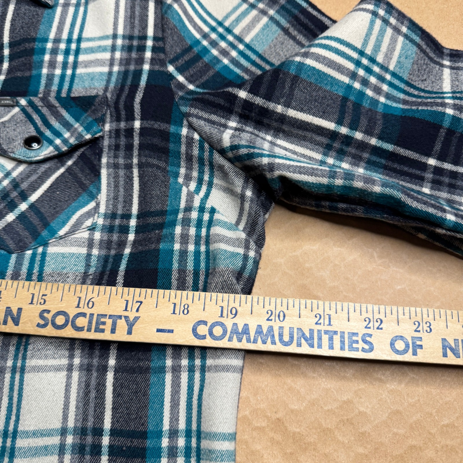 Dear John Womens Flannel Shirt Medium Plaid Pearl Snap Western Anthropologie