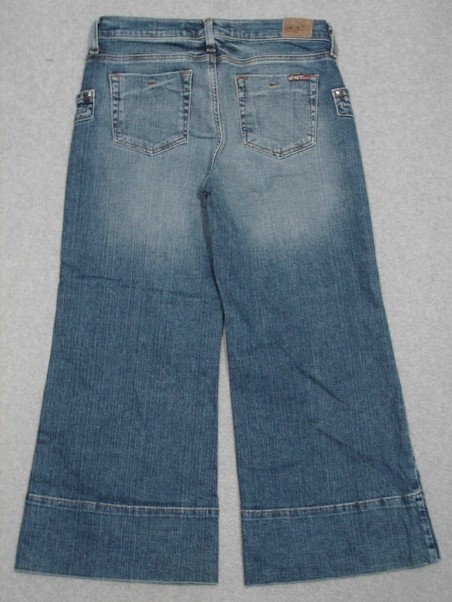 LL21444 AWESOME **HINT** WIDE LEG CAPRI, CROPPED WOMENS JEANS sz7