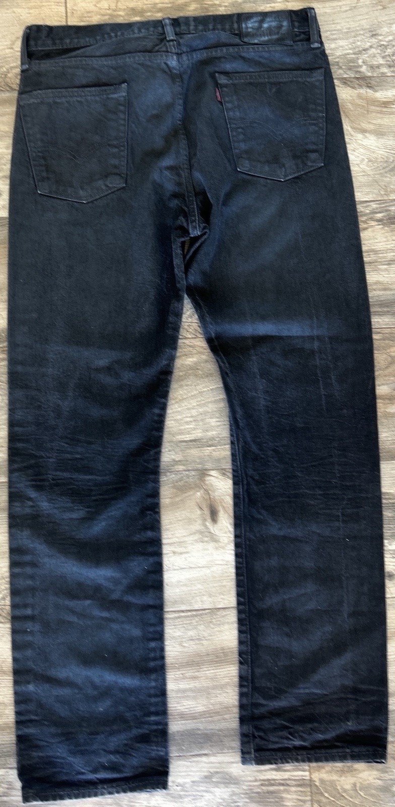 Levi’s 513 Men’s Jeans Straight Fit 34 32 Black Washed￼ Distressed, ￼￼
