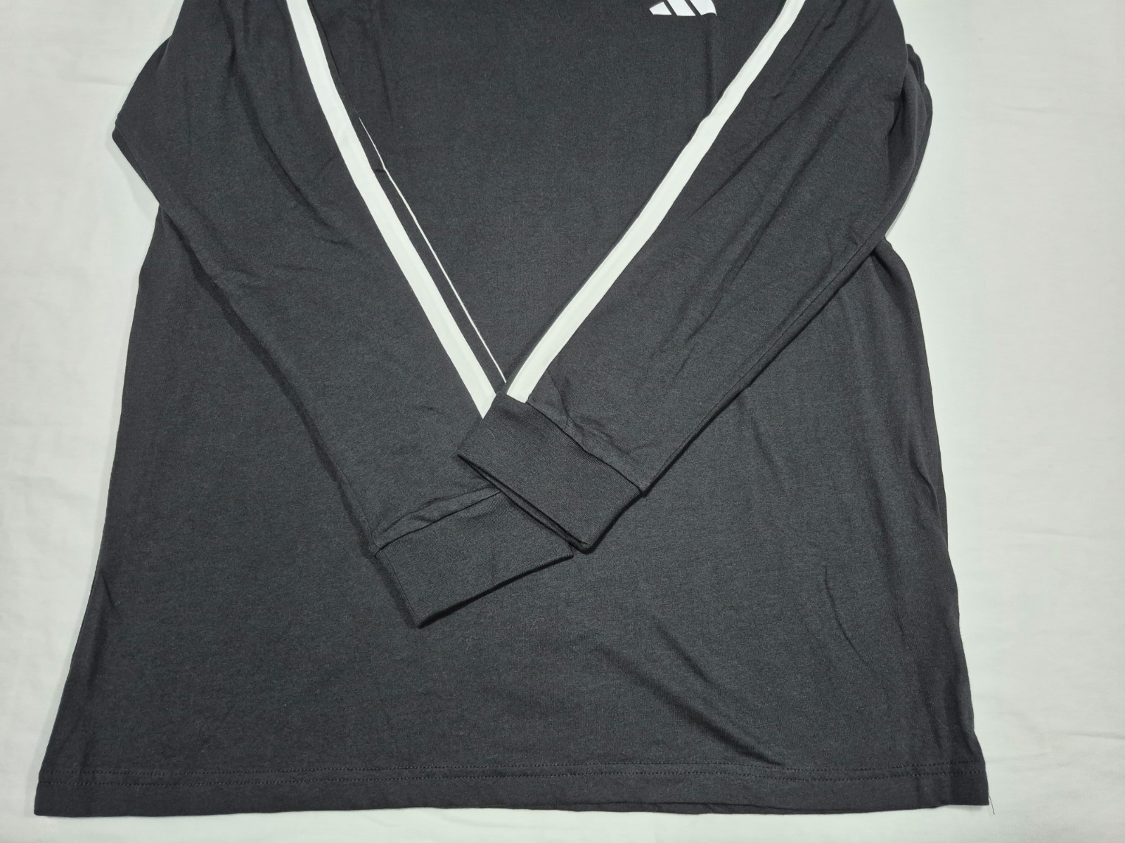 Adidas Mens Multi Sports Training Long Sleeve Black White Tee KC2561
