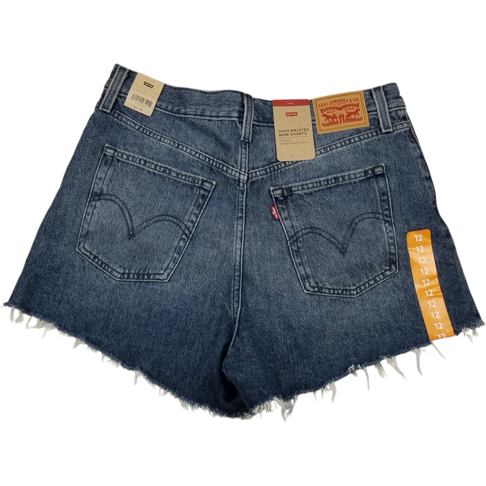 Levi’s Women’s High SZ 31 Waisted Relaxed Fit 5 Pocket Cotton Denim Mom Short