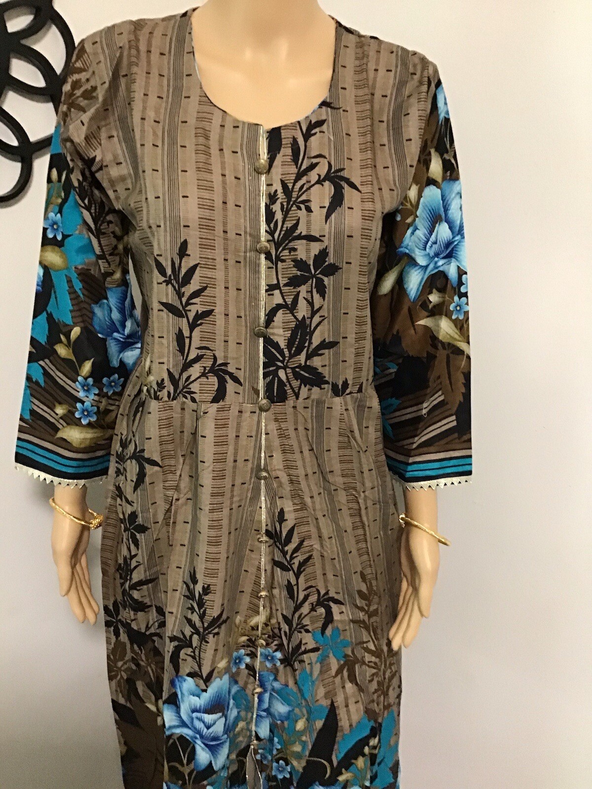 Pakistani Indian Trendy Designer Long Kurta Maxi Lawn Cotton Small