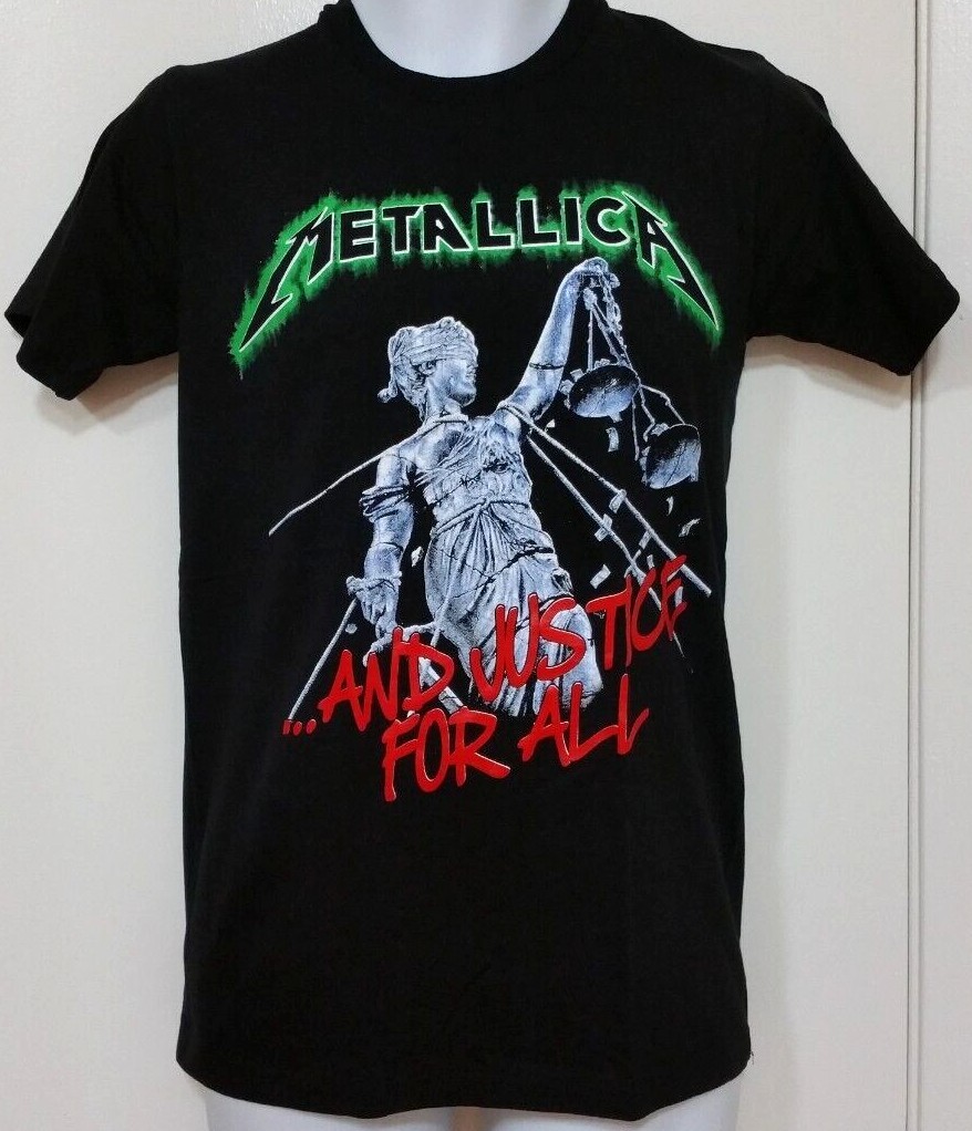 METALLICA… “AND JUSTICE FOR ALL”.. Black Unisex Graphic T- Shirt. SMALL TO 3XL