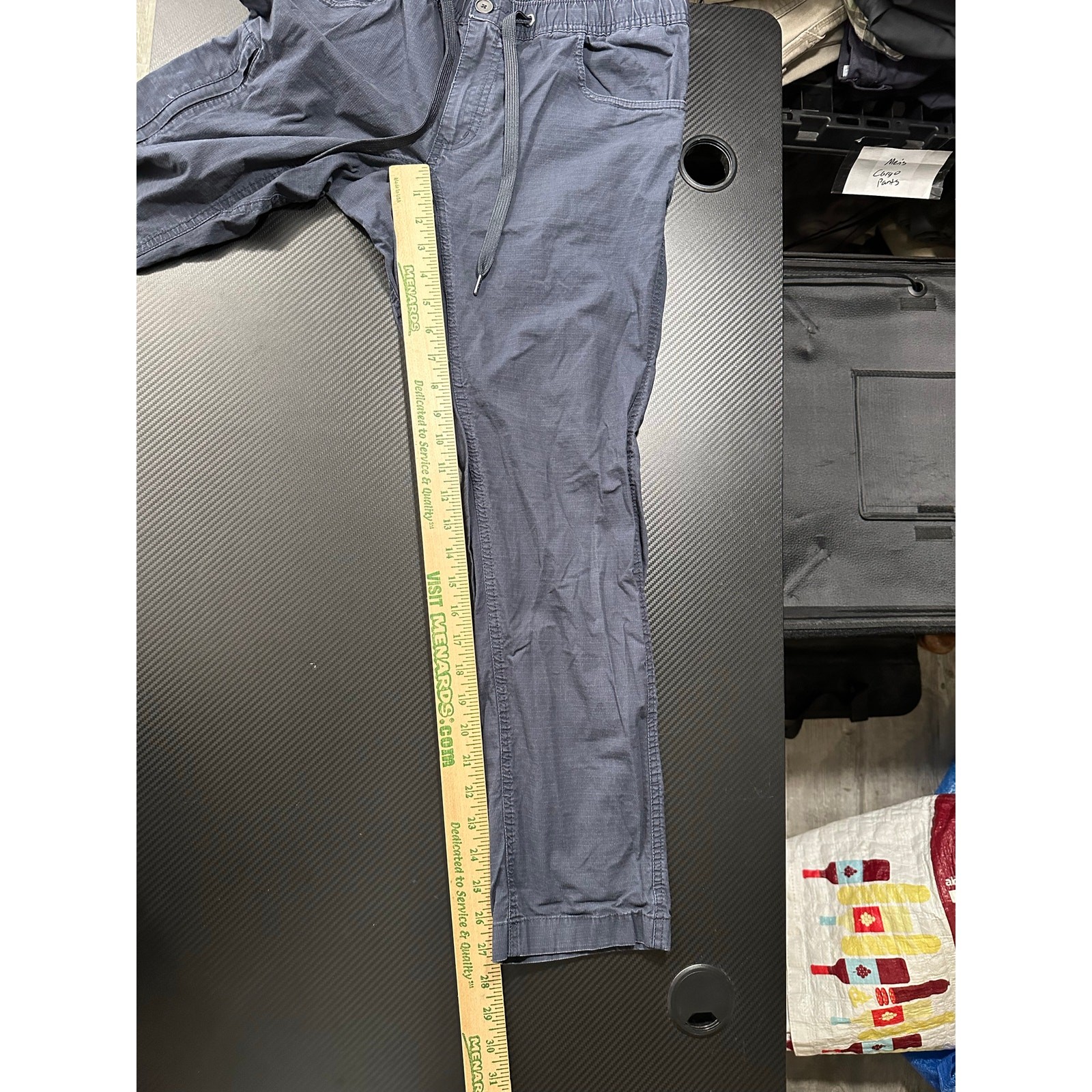BYLT Ripstop Cargo Pant Navy Blue Size Medium x 28 Inches Elastic Waist