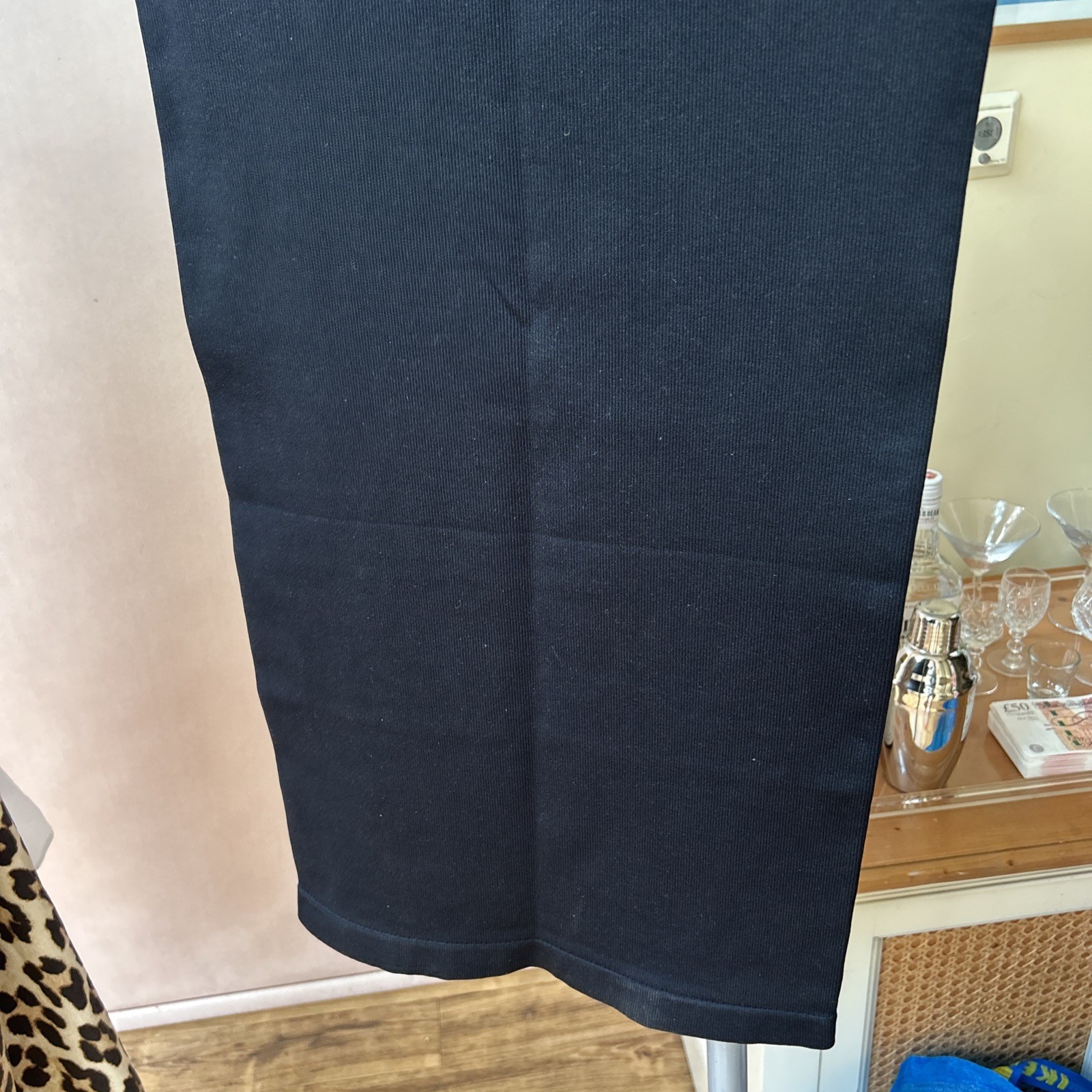 NWT PRIMARK BLACK FINE RIB PULL ON SKIRT SKIRT SIZE S 10-12 SEE PHOTOS PERFECT