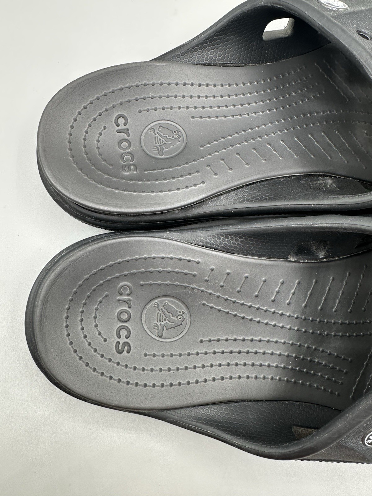 Crocs Baya Slide Open Toe Sandals Men 11 Black Rubber