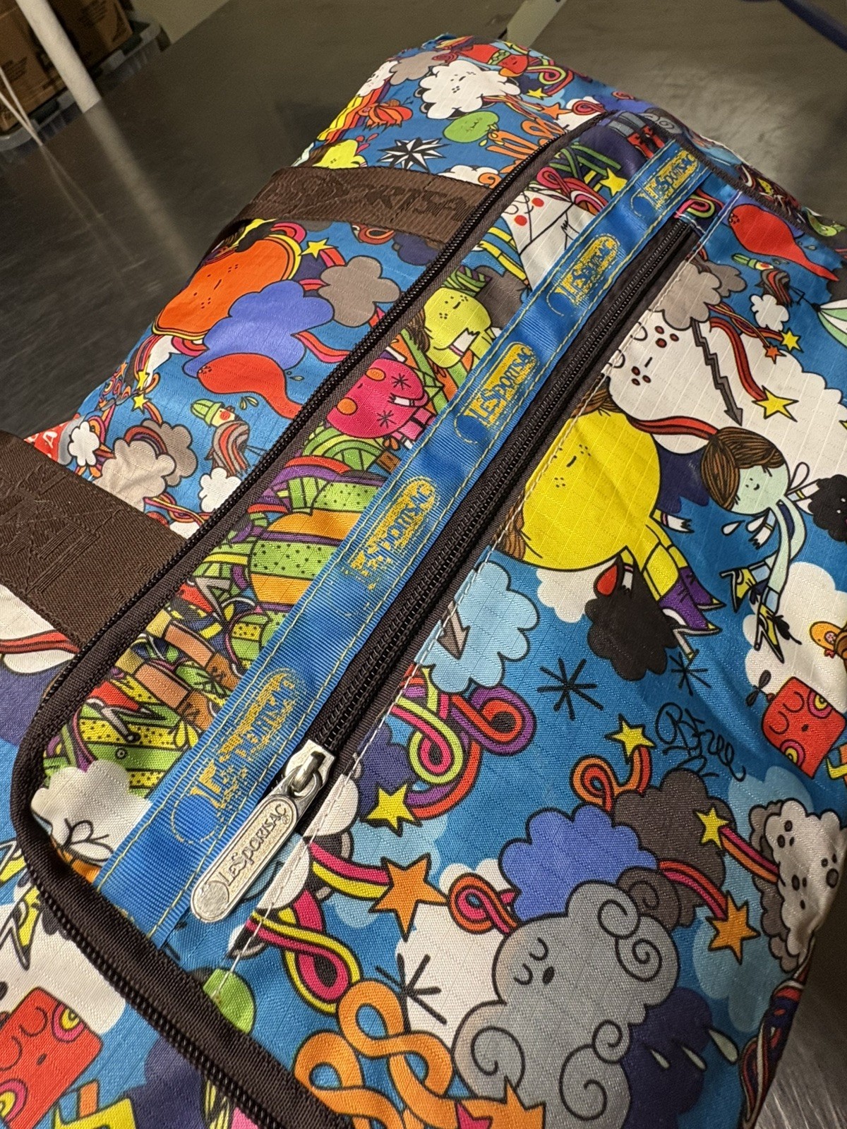 LeSport Sac Duffel Bag 21” x 12” x 9” Artist In Residence Merijn Hos Dutch Art