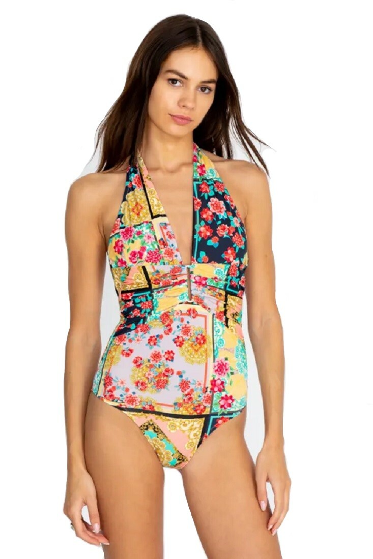 Johnny Was Japer Plunge One Piece Swimsuit – CSW1622-Y