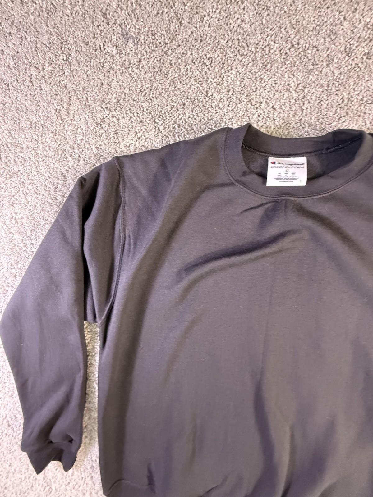 Champion S0888 Size M Men’s Powerblend Fleece Pullover Sweatshirt – Black