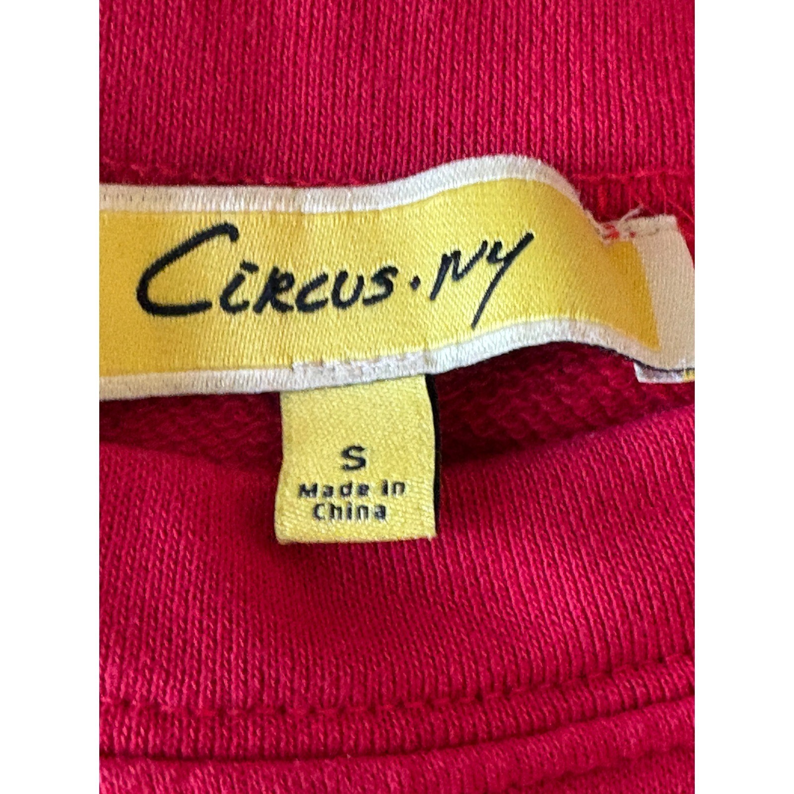Circus NY by Sam Edelman Pink Red Colorblock Cropped Sweatshirt Womens Small