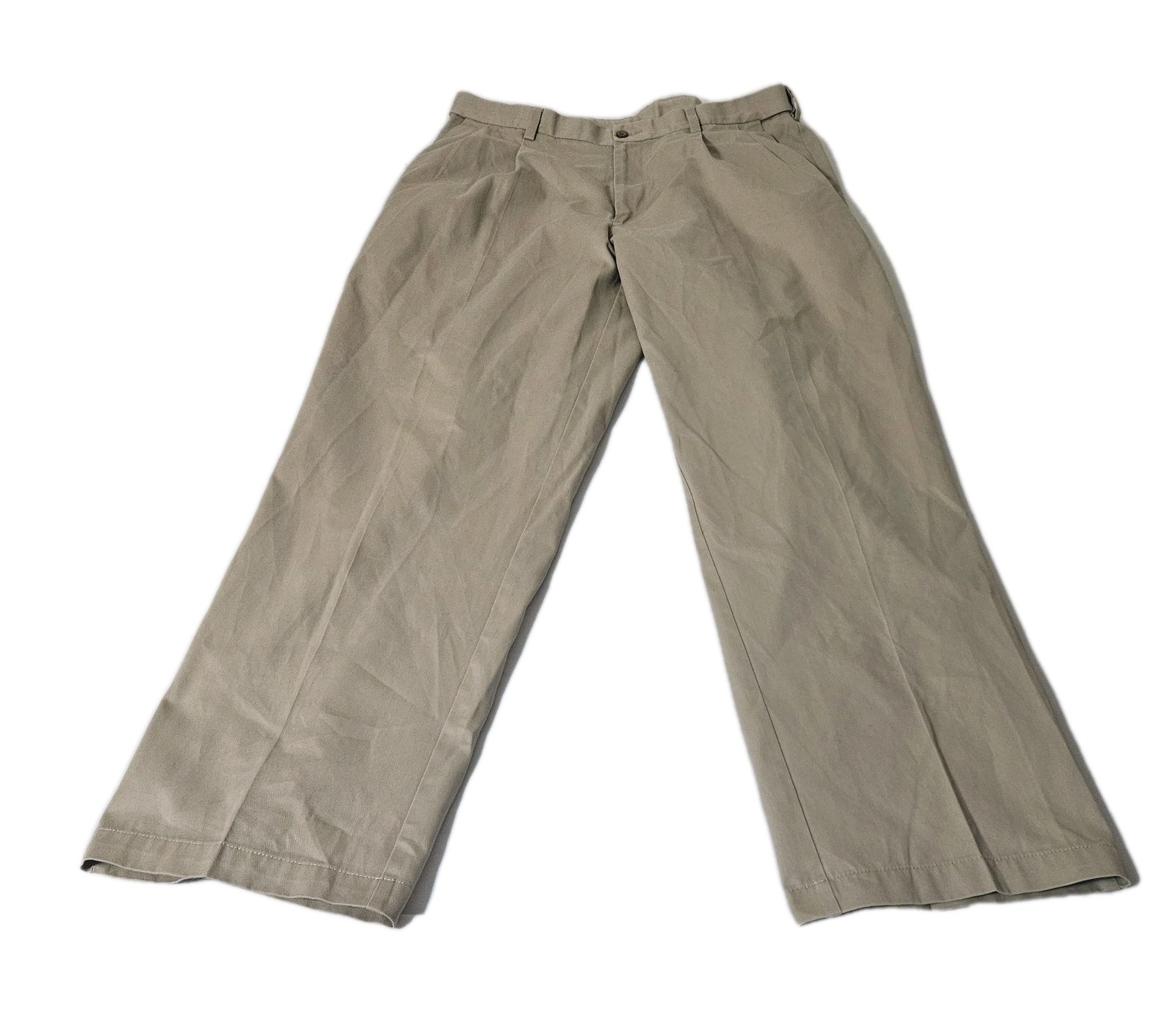 David Taylor Collection Men’s 36 x 31 Beige Chino Pants Pleated Stretch Waist