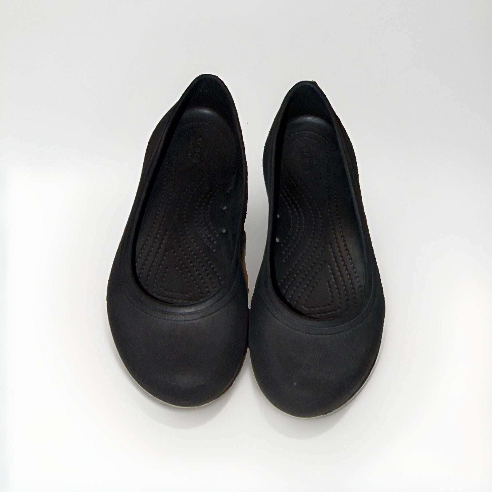CROCS At Work Shoes Iconic Comfort Ballet Flats Matte Black Women’s Size 8